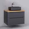 Тумба под раковину Jorno WOOD wood.01.80/P/GR 80х50 подвесная цвет серый