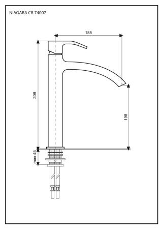 Смеситель для кухни Emmevi Niagara 74007/CR на мойку хром