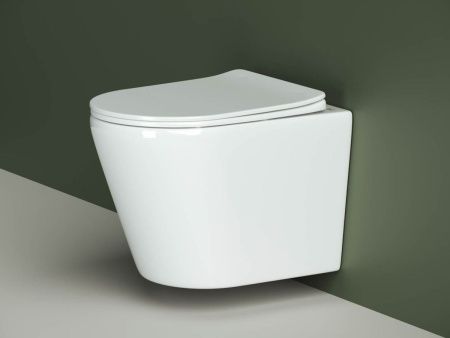 Унитаз напольный с бачком Ceramica Nova CUBIC CN1803 белый с сиденьем микролифт безободковый душевой смыв