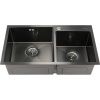 Кухонная мойка Melana ProfLine S7843HB графит 80х45 цвет хром поверхность полированная