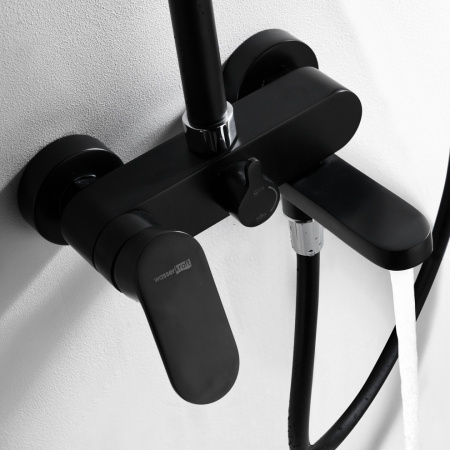 Душевая стойка WasserKRAFT Elbe 7400 A17401 настенная цвет черный