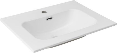 Раковина керамическая Aquanet Flat 00330429 60х50 полувстраиваемая цвет белый 1 отверстие под смеситель