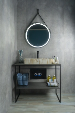 Раковина керамическая Gid Geométrico 54457 60х30 накладная цвет многоцветный без отверстий под смеситель