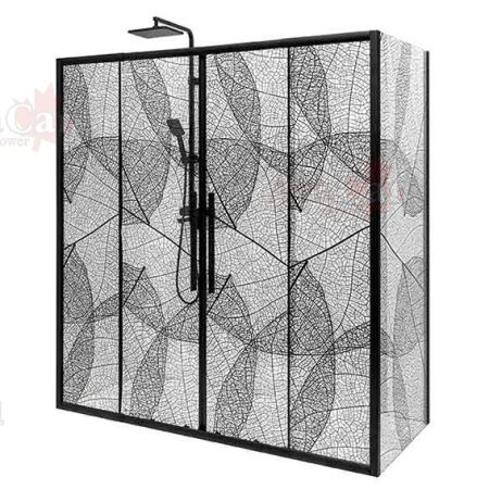 Душевой уголок AvaCan FB2-190-SB80 80х80 стекло тонированное профиль черный без поддона