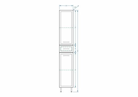 Шкаф-пенал Stella Polar Концепт SP-00000144 30х180 напольный цвет белый