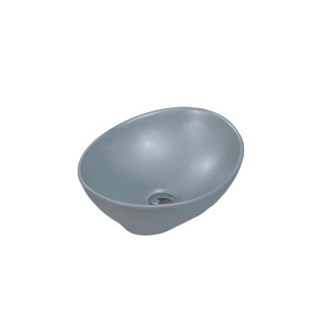Раковина из сантехнического фарфора Melana 7138MG-805 40х30 накладная цвет серый без отверстий под смеситель