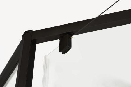 Душевой уголок Cezares ECO ECO-O-P-1-90-C-NERO 90х90 стекло прозрачное профиль черный без поддона