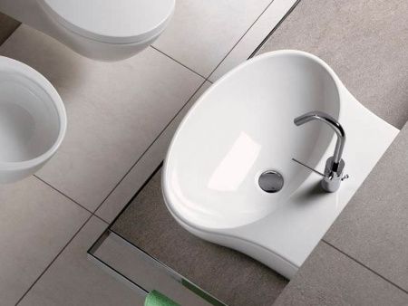 Раковина из сантехнического фаянса Hatria NIDO Y0TT01 60х40 подвесная цвет белый 1 отверстие под смеситель