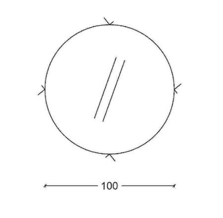 Зеркало с подсветкой и антизапотевателем Boheme 545-100 100х100 подвесное