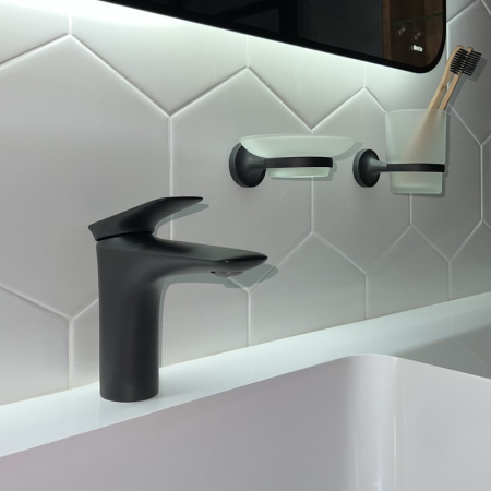 Смеситель Bond Cube B03-2188 на раковину черный матовый без термостата