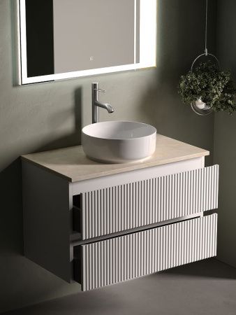 Тумба под раковину Sancos SNOB R SNR80W 80х40 подвесная цвет белый
