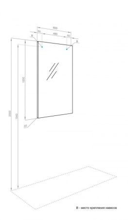 Зеркало Aquaton Альма 1A287702A3010 60х100 подвесное