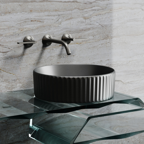 Раковина Ceramica Nova ELEMENT 36 см CN6057MDH накладная цвет темный антрацит матовый - фото 3