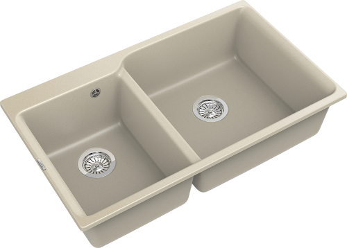 Кухонная мойка Rivelato AXEL X-90D beige scuro 87х52 цвет темно-бежевый - фото 3