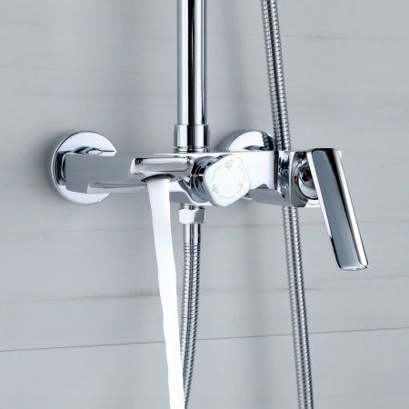 Душевая стойка Bond Cube B02-9400 настенная цвет хром глянцевый