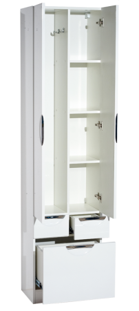 Шкаф-пенал Misty Орхидея П-Жас05050-0112Я 50х200 напольный цвет белый