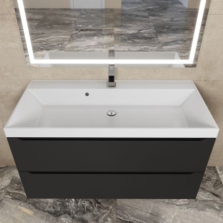 Тумба под раковину Uperwood Tanos 291020234 100х50 подвесная цвет черный