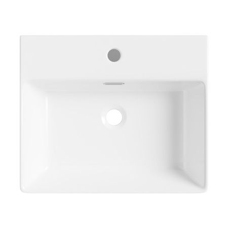 Раковина из сантехнического фарфора Wellsee Graceful Pro 150902000 50х40 накладная цвет белый 1 отверстие под смеситель