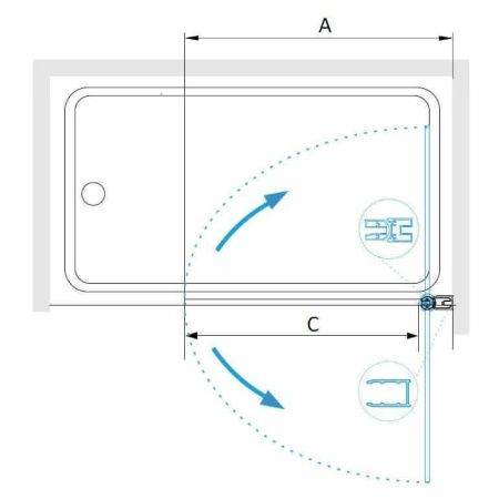 Душевая шторка на ванну RGW Screens 4111109107-14 70х140 стекло прозрачное профиль черный ориентация универсальная