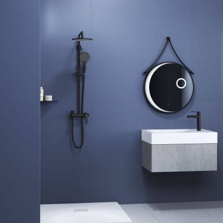 Душевая стойка RGW Shower Panels 51140131-04 настенная цвет черный