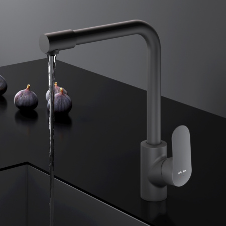 Смеситель для кухни Am.Pm Like F8005722 на раковину/на столешницу черный без термостата