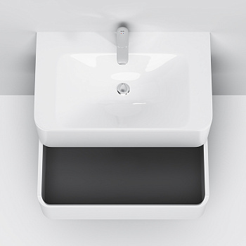 Раковина из искусственного мрамора Am.Pm Sensation M30WPC0801WG 81х49 встраиваемая цвет белый глянцевый 1 отверстие под смеситель