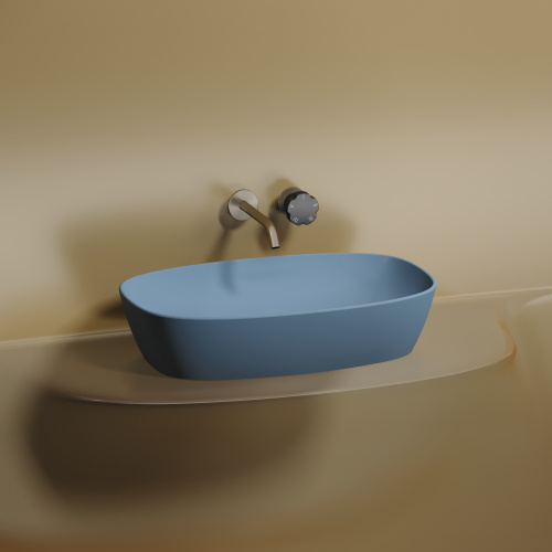 Раковина Ceramica Nova ELEMENT 60 см CN6049ML накладная цвет голубой матовый - фото 5