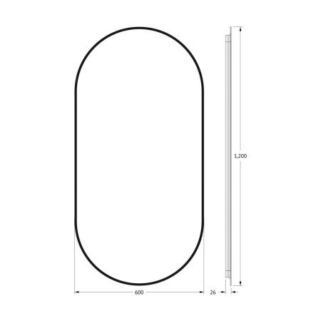 Зеркало с подсветкой Defesto AURA DF 2926 60х120 подвесное