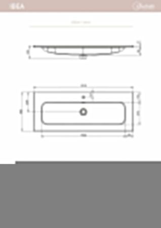 Раковина керамическая Visobath Idea 76700 120х50 встраиваемая цвет белый 1 отверстие под смеситель