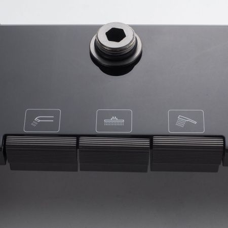 Душевая стойка Shevanik S4726T настенная цвет оружейная сталь