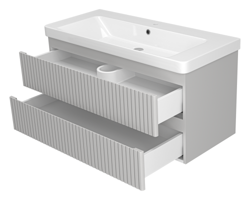 Тумба под раковину Brevita Victory VIC-07105-0302Я 101х45х49 подвесная - фото 4