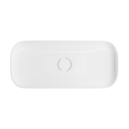 Раковина из сантехнического фарфора Wellsee Croquis 150310000 90х40 накладная цвет белый глянцевый без отверстий под смеситель - фото 3