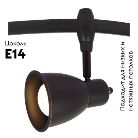 Трековый светильник Arte Lamp Rails Heads (Раилс Хеадс) A3058PL-1BK