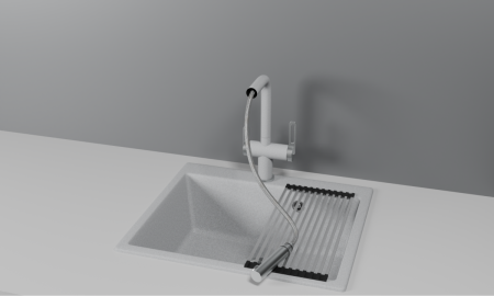 Смеситель для кухни Granula 8170, БАЗАЛЬТ на мойку серый