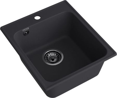 Кухонная мойка Granfest Quarz 17 черный 50х40 цвет черный поверхность матовая