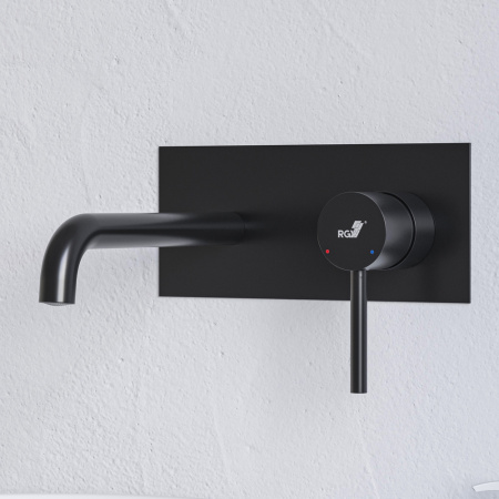 Смеситель для раковины RGW Shower Panels (Шоувер панелс) 51140545-04 встраиваемый в стену черный