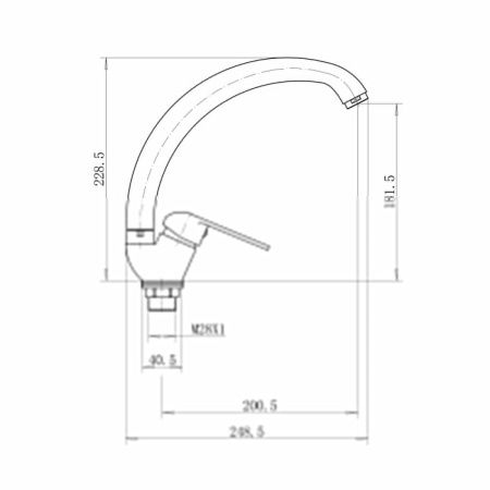 Смеситель для кухни Plstart PD41082 на мойку хром
