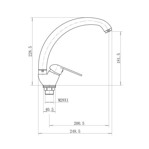 Смеситель для кухни Plstart PD41082 на мойку хром - фото 3