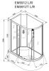 Душевая кабина AvaCan EM EM5912RN 120х90 асимметричная без крыши ориентация правая