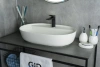 Раковина керамическая Gid Lago 51192 60х40 накладная цвет белый 1 отверстие под смеситель