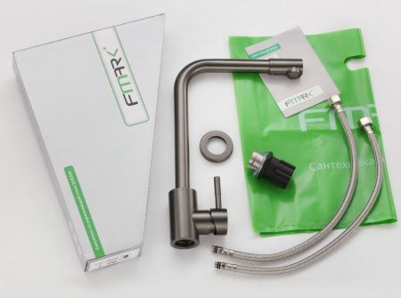 Смеситель для кухни Fmark FS8233Q на мойку графит