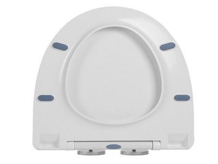 Унитаз подвесной CeramaLux CL2100 белый с сиденьем микролифт безободковый каскадный смыв