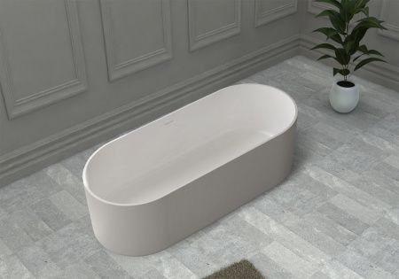 Ванна из искусственного камня Abber Stein AS9607 170х75 отдельностоящая овальная с ножками