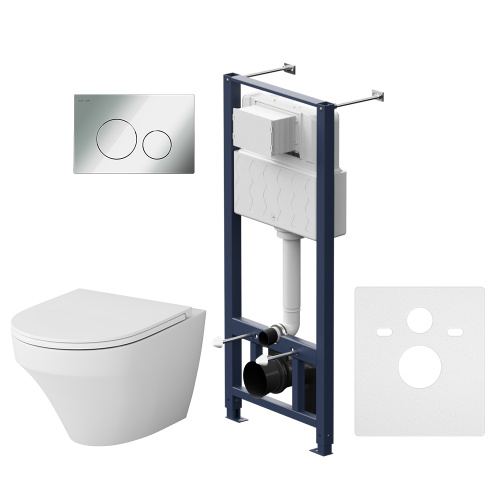 Комплект унитаз с инсталляцией с клавишей смыва Am.Pm Inspire IS49051.501700 - фото 2 Комплект унитаз с инсталляцией с клавишей смыва Am.Pm Inspire IS49051.501700 - фото 2