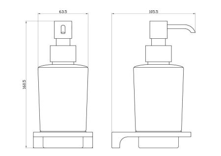 Дозатор для мыла Wonzon & Woghand ECLIPSE WW-9133-CR