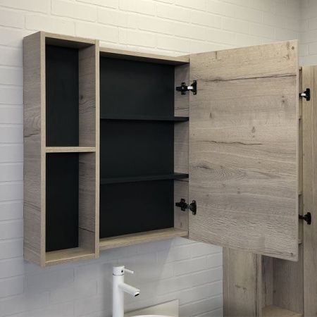 Зеркало-шкаф Comforty Порто 00-00009234CF 70х80 подвесной цвет бежевый