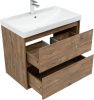 Тумба под раковину Aquanet Милан 00336379 80х50 подвесная цвет коричневый
