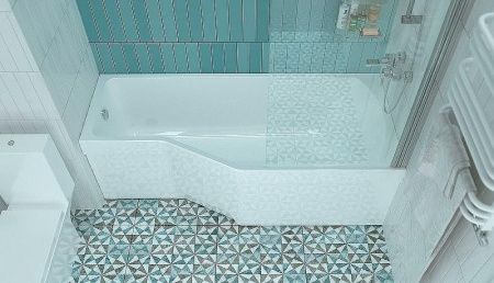 Ванна акриловая 1MarKa Convey 01кон1575п 150х75 пристенная асимметричная без ножек