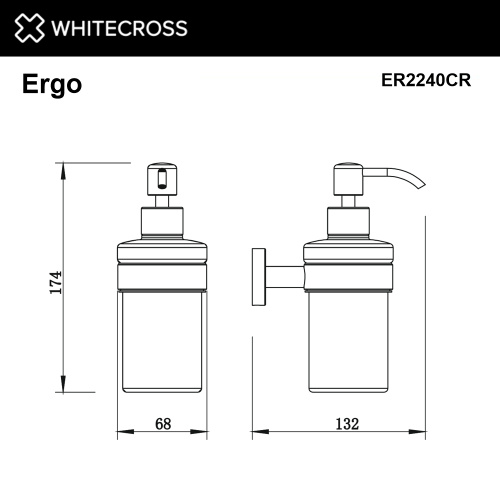 Дозатор Whitecross ERGO chrome ER2240CR - фото 2