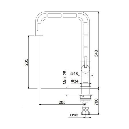Смеситель для кухни Webert ON921202560 на мойку черный